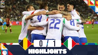 Belgium vs Italy  01  Highlights  UEFA Nations League 202425  italy vs belgium [upl. by Valentina]