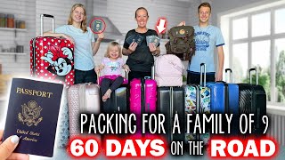 Packing for a Family of 9 for a 60 Day Road Trip [upl. by Haiel]