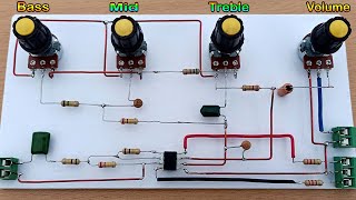 Top Powerful Bass Mid Treble Volume Controller  How to Make Bass Treble Controller With 4558D [upl. by Lovering802]