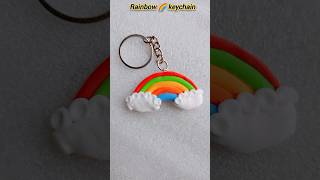 Rainbow 🌈 keychain 😍 super clay 😍 diyacraft diy craft rainbow keychain clayart diyacraft [upl. by Ardnoed237]