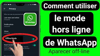 Comment apparaître hors ligne sur WhatsApp  Mode en ligne WhatsApp [upl. by Parette]