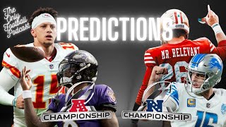 NFL CONFERENCE CHAMPIONSHIP PREDICTIONS [upl. by Pevzner]