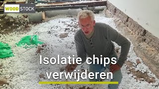 Efficiënt isolatie chips verwijderen met een bladblazer Gaat het werken [upl. by Ellatsyrc]