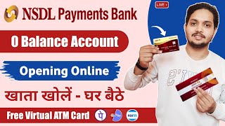 NSDL Payment Bank Account Opening Online 2023  NSDL Bank Account Opening  NSDL Payment Bank [upl. by Luas]