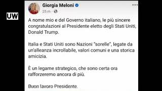 GIORGIA MELONI cambia BANDIERA X TRUMP 2024 [upl. by Ephrem763]