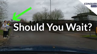 Should you Give Way to Pedestrians at Junctions and How its Marked on the British Driving Test [upl. by Amadis]