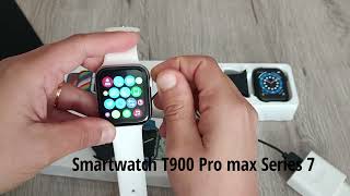 Review montre connectée Smartwatch T900 Pro Max Series 7  Connection Hyrfine et astuces [upl. by Xenophon]