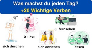 Gebräuchliche Verben für tägliche Routinen  Lernen Sie den grundlegenden deutschen Wortschatz [upl. by Iridis475]