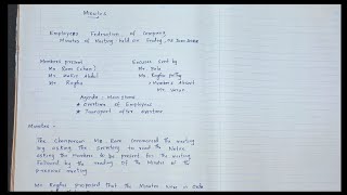 How to write a minutes of Meeting   Example of minutes of Meeting  Niftys English [upl. by Merideth749]