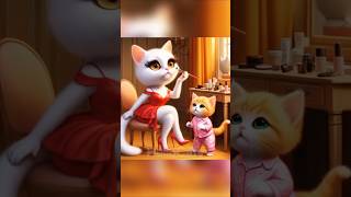 Kitten with makeup cat cute cartoon kitten cutecats funny [upl. by Festatus]