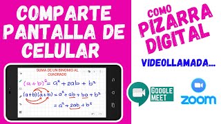 Cómo usar tu celular como pizarra digital en google MEET y ZOOM  Tutorial LiveBoard español [upl. by Nalek219]