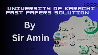 university of karachi Guess paper solution [upl. by Joao377]