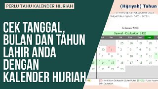 Cek Tahun tanggal dan Bulan lahir anda di kalender Hijriah [upl. by Rehpotsyrhc442]