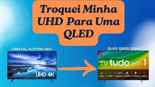 Troquei Minha TV Samsung Crystal Por Um QLED  Vale a Pena [upl. by Joell]