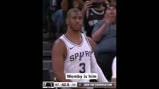 Victor wemby looking ready trending nbaedits nbahighlights viralshorts chrispaul spurs [upl. by Cooperman]