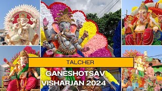 Biggest Ganpati Visarjan At Talcher Odisha Famous Talcher Ganesh Puja 2024🔥  Guy From Talcher [upl. by Fonsie]