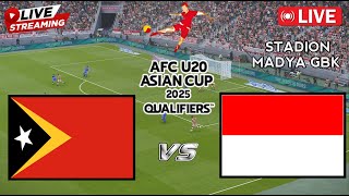 🔴LIVE  INDONESIA U20 VS TIMOR LESTE U20  AFC ASIAN CUP QUALIFIERS eFOOTBALL PES 21 [upl. by Notfa]