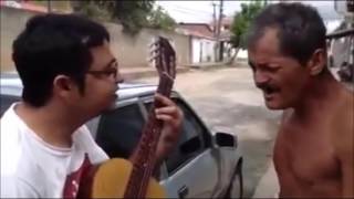 COMEDIA NO WHATS BEBADO CANTANDO EM INGLES COM VIOLÃO [upl. by Burg]