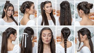 10 EASY HEATLESS BACK TO SCHOOL BRAIDED HAIRSTYLES [upl. by Yelah]