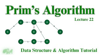 Prim’s Algorithm  Minimum Spanning Tree  Graph Data Structure  Data Structure amp Algorithm dsa [upl. by Staffan]