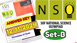 SOF NSO class 5 solved paper set B  SOF science Olympiad nsoclass5 [upl. by Zetram]