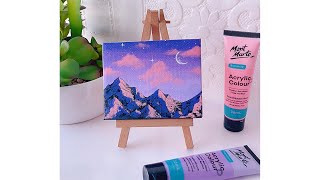 Aesthetic painting idea  easy painting technique  art idea [upl. by Eimorej]