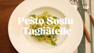 Pesto Soslu Tagliatelle Tarifi  Pesto Soslu Makarna [upl. by Valida]