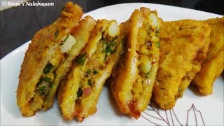 Bread Pakora Recipe  Aloo Bread Pakora Recipe  Stuffed Bread RecipePotato Bread Pakoda in Tamil [upl. by Jet]