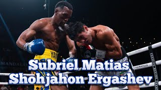 Subriel Matias vs Shohjahon Ergashev 🥊 Best Punches Fight Highlights  Boxing Fight [upl. by Jardena]