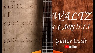 WALTZ  Ferdinando Carulli Solo  Guitar Tab [upl. by Akeimat]