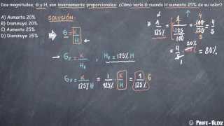 Magnitudes inversamente proporcionales problema 201 [upl. by Sorcim]