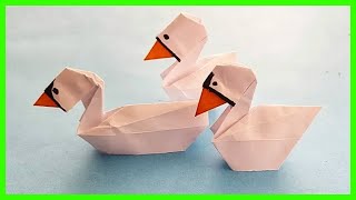 ⩥ Cómo hacer un CISNE de papel  Origami PASO A PASO [upl. by Henryetta]