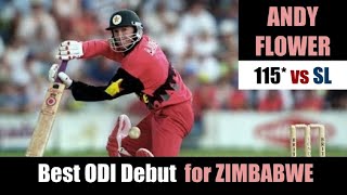 ANDY FLOWER  Best ODI Debut for ZIMBABWE  115 vs SRI LANKA  BENSON amp HEDGES WORLD CUP 1992 [upl. by Atinrev]