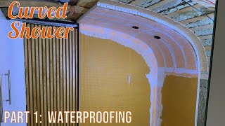 Bathroom  Part 1 Waterproofing Plywood Walls with KerdiBoard [upl. by Benedix]