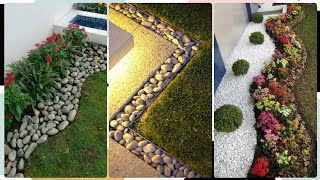 Outstanding Designs Of Garden Pebbles Border  Garden Makeover [upl. by Attelahs]