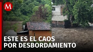 Habitantes de Colima denuncian afectaciones tras el desbordamiento del arroyo Las Grullas [upl. by Tnerual]