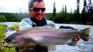 Upper Gulkana River Float Trip  Rainbows salmon grayling wildlife Lachse Forellen Fischen [upl. by Liagiba]