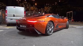 Jaguar CX75 Spectre 007  Start up Revs loading into truck [upl. by Crofton44]