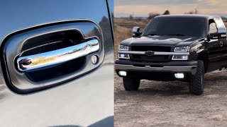 How to PAINT MATCH Door Handles on Cateye Silverado [upl. by Yrocej]