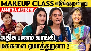 என் பசங்க போட்டோ வெச்சு RIP ன்னு மெசேஜ் பண்ணுறாங்க  Asmitha Makeup Artist Emotional Interview [upl. by Kcirej528]