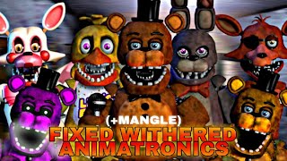 FNAF speed edit  fixed withered animatronics v5 mangle [upl. by Mcknight811]