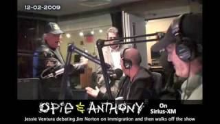 Jessie Ventura walks off the Opie amp Anthony  Full Audio [upl. by Kcirredal]