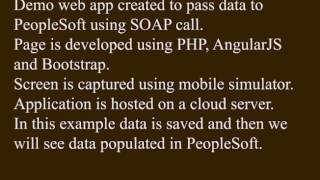 Web App to PeopleSoft Integration [upl. by Eynahpets]