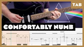 Pink Floyd  Comfortably Numb  Guitar Tab  Lesson  Cover  Tutorial [upl. by Luapnhoj]