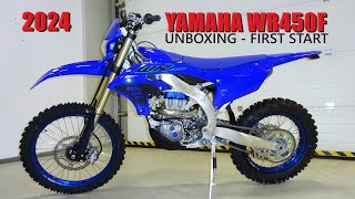 2024 YAMAHA WR450F  UNBOXING NEW BIKE  FIRST START  4K [upl. by Kila]