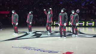 Dope A performance by the Jabbawockeez at halftime of the Las Vegas Aces game [upl. by Meehyr492]