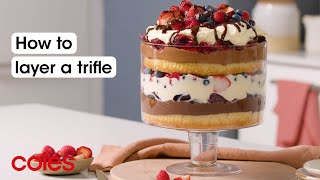 How to layer a trifle  Back to Basics  Coles [upl. by Rainger]