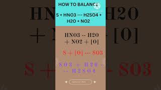 HOW TO BALANCE S  ConcHNO3  H2SO4 H2O  NO2 [upl. by Yendahc]