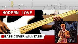 Modern Love  David Bowie BASS COVER  TABS [upl. by Aley]