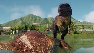 Top 10 Dino Dares Would You Survive the Jurassic Era  Dinosaurs fight  Dinosaurs entry [upl. by Htinnek]